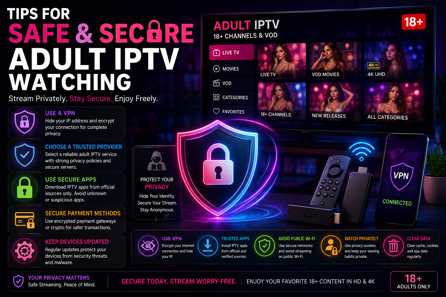 secure adult IPTV watching